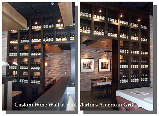Custom Wine Wall at Paul Martin's American Grill
